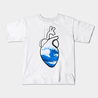 Storm in my Heart | One Line Drawing | One Line Art | Minimal | Minimalist Kids T-Shirt